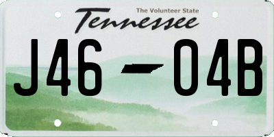 TN license plate J4604B