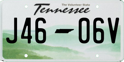 TN license plate J4606V