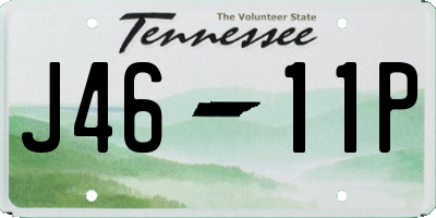 TN license plate J4611P