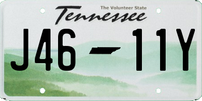 TN license plate J4611Y