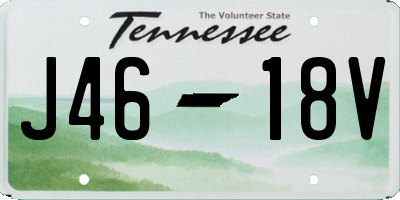 TN license plate J4618V
