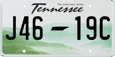 TN license plate J4619C