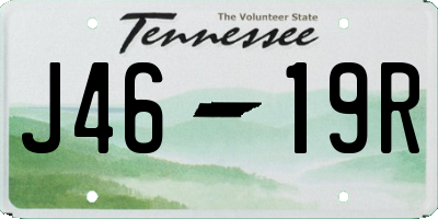 TN license plate J4619R