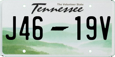 TN license plate J4619V