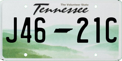 TN license plate J4621C
