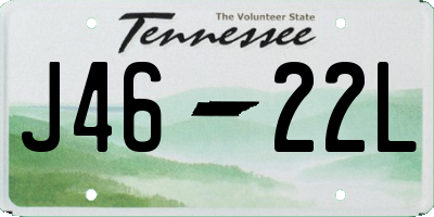 TN license plate J4622L
