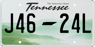 TN license plate J4624L