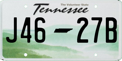 TN license plate J4627B