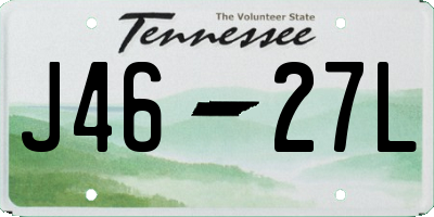 TN license plate J4627L