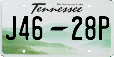 TN license plate J4628P