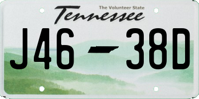 TN license plate J4638D