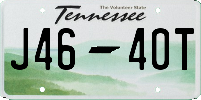 TN license plate J4640T