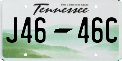 TN license plate J4646C