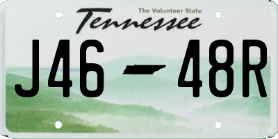 TN license plate J4648R