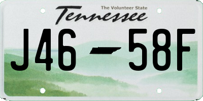 TN license plate J4658F