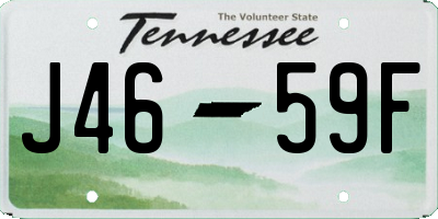 TN license plate J4659F