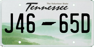 TN license plate J4665D