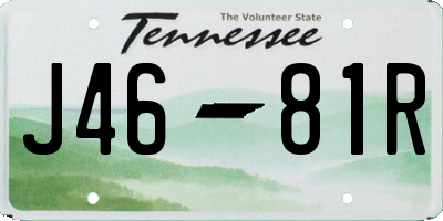 TN license plate J4681R