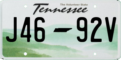 TN license plate J4692V