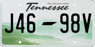 TN license plate J4698V