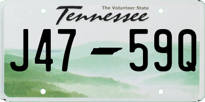 TN license plate J4759Q