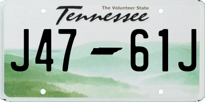 TN license plate J4761J