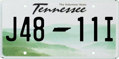 TN license plate J4811I