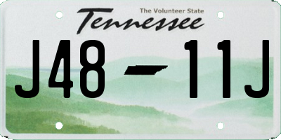 TN license plate J4811J