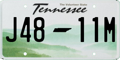 TN license plate J4811M