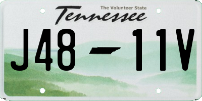 TN license plate J4811V