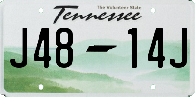 TN license plate J4814J