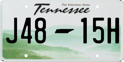 TN license plate J4815H