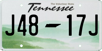 TN license plate J4817J