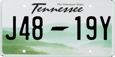TN license plate J4819Y
