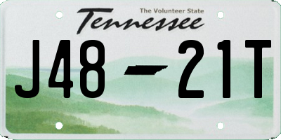 TN license plate J4821T