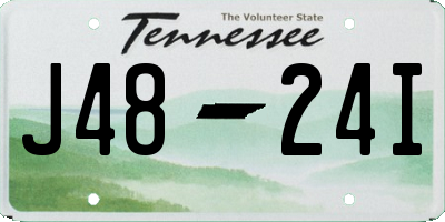 TN license plate J4824I