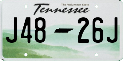 TN license plate J4826J