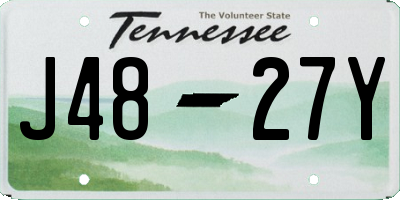 TN license plate J4827Y