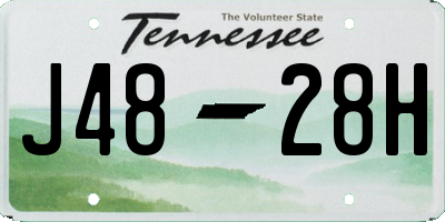 TN license plate J4828H