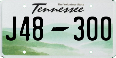TN license plate J4830O
