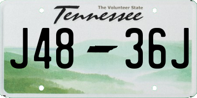 TN license plate J4836J