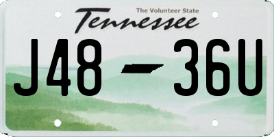 TN license plate J4836U