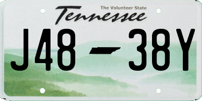 TN license plate J4838Y