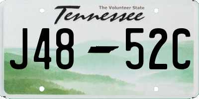 TN license plate J4852C