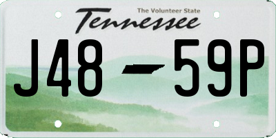 TN license plate J4859P