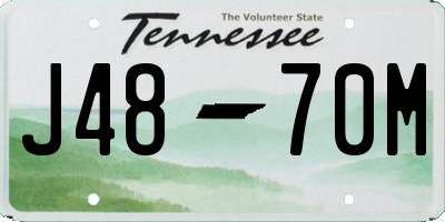 TN license plate J4870M