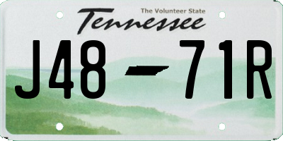 TN license plate J4871R