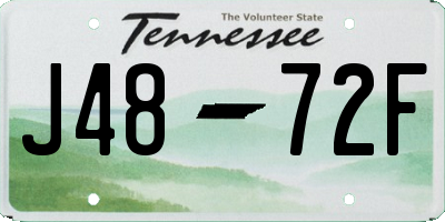 TN license plate J4872F