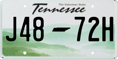 TN license plate J4872H