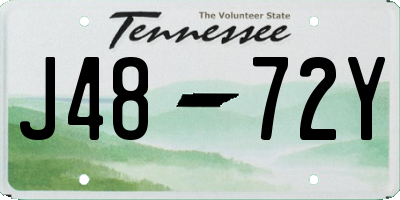 TN license plate J4872Y